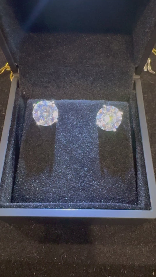 Stud Earrings Big 3ct